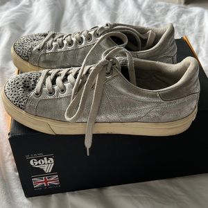 Ladies Gola silver fashion sneakers